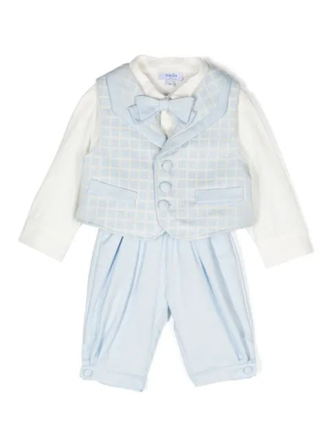 Siola two-tone cotton trouser set