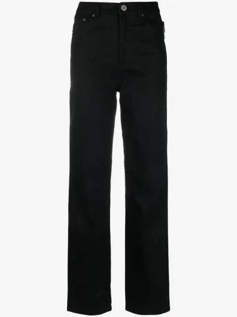 ROTATE BIRGER CHRISTENSEN crystal-embellished straight-leg jeans
