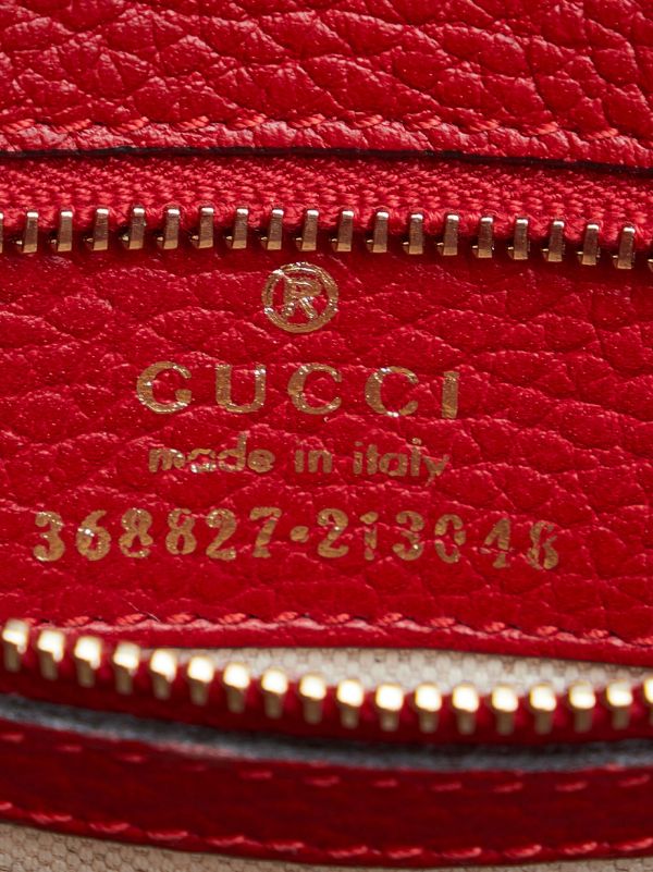 Gucci Swing Mini Leather Top Handle Bag in Red