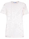Mugler star-print mesh T-shirt - Neutrals