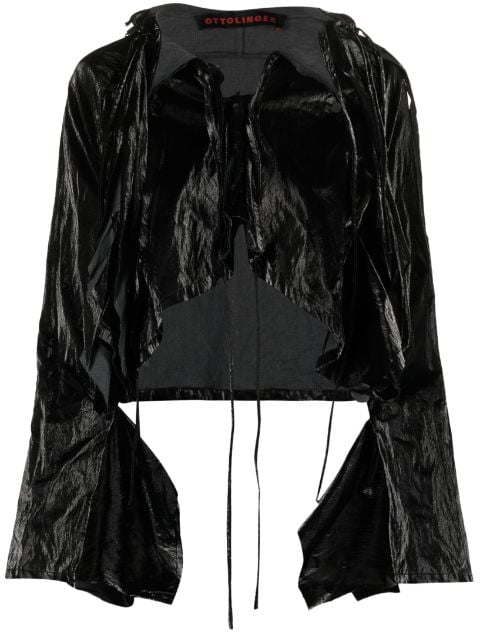 Ottolinger crinkled-effect cropped jacket