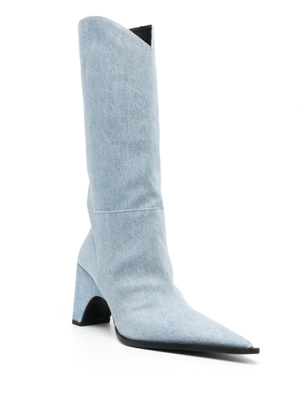 Coperni Bridge Cowboy 85mm washed-denim boots - Blauw