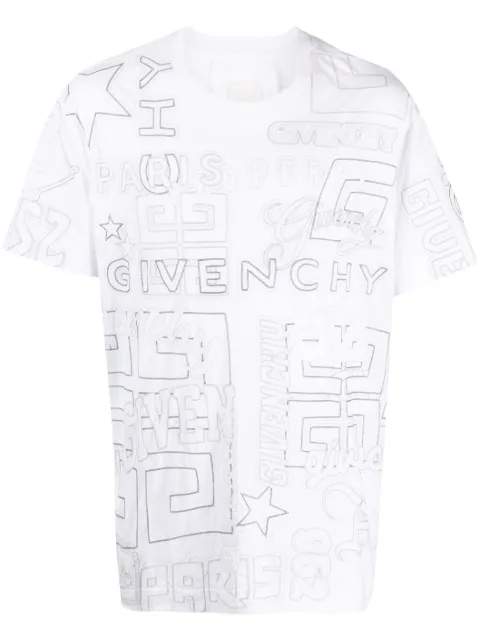 Givenchy embroidered-design cotton T-shirt