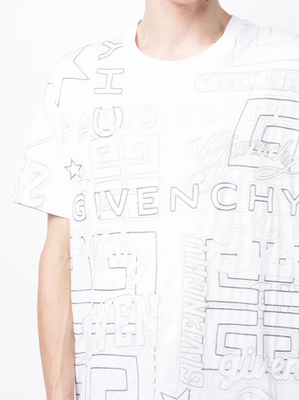 Givenchy T-shirt met borduurwerk Wit
