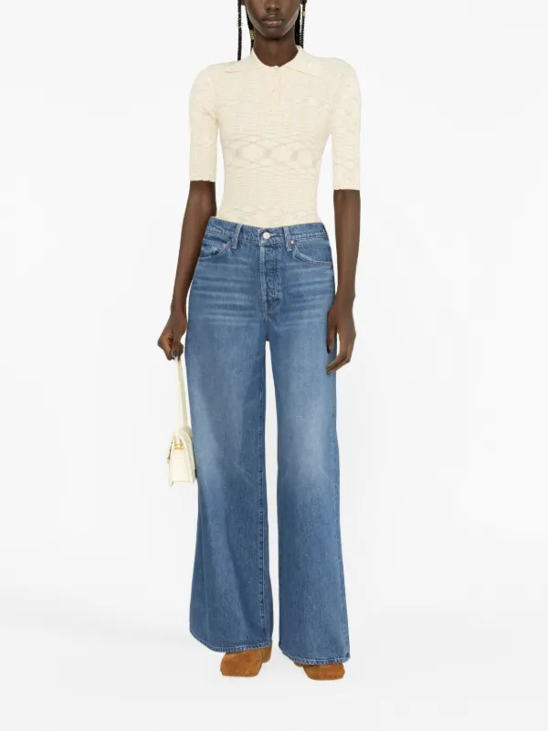 MOTHER wide leg Jeans Farfetch
