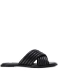 Michael Michael Kors Portia quilted leather slides - Black
