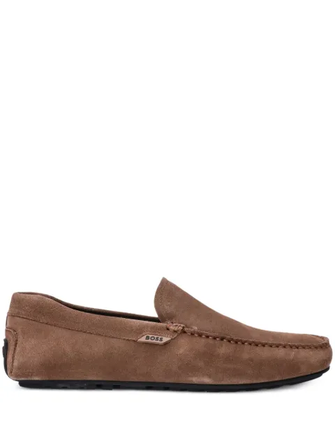 BOSS Mocassim de camurça com logo