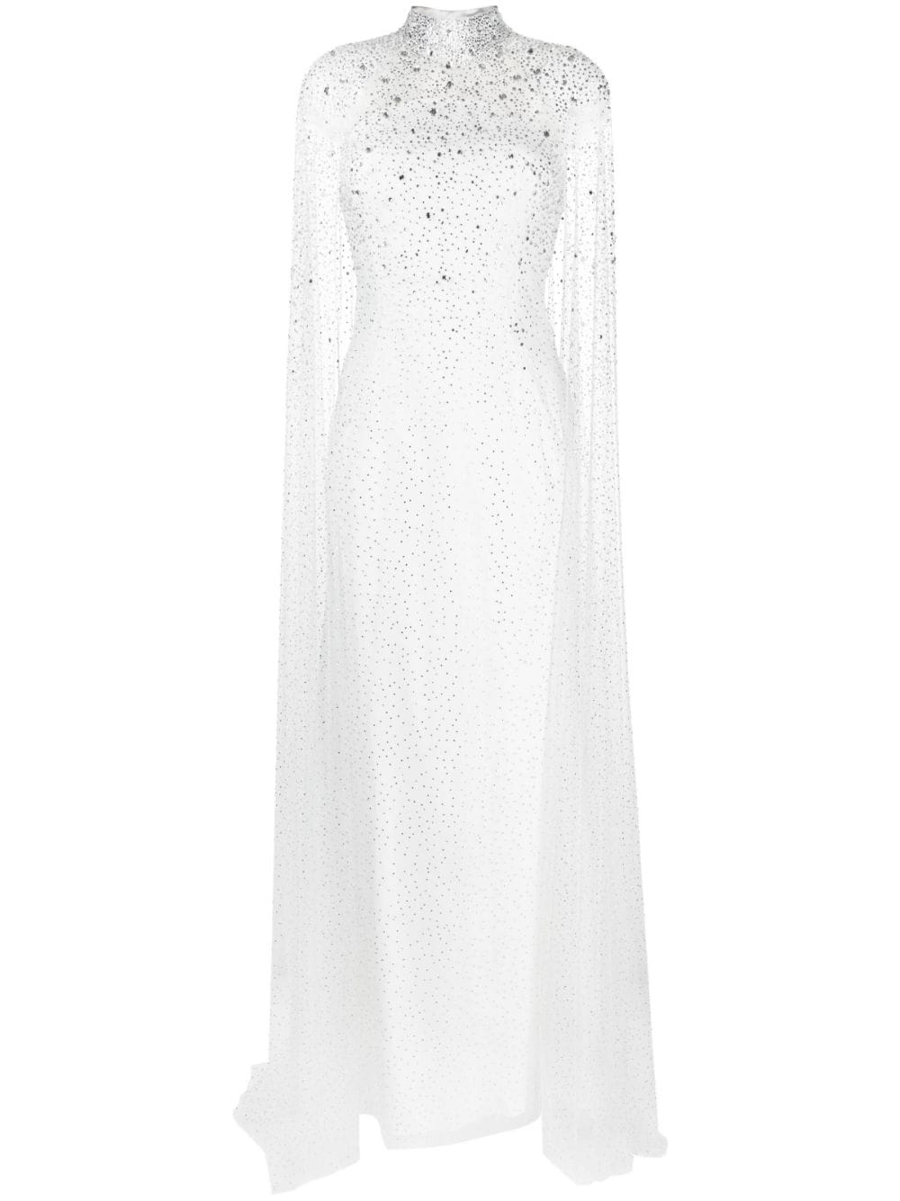Jenny Packham Ingrid Crystal-embellished Gown Dress In Weiss