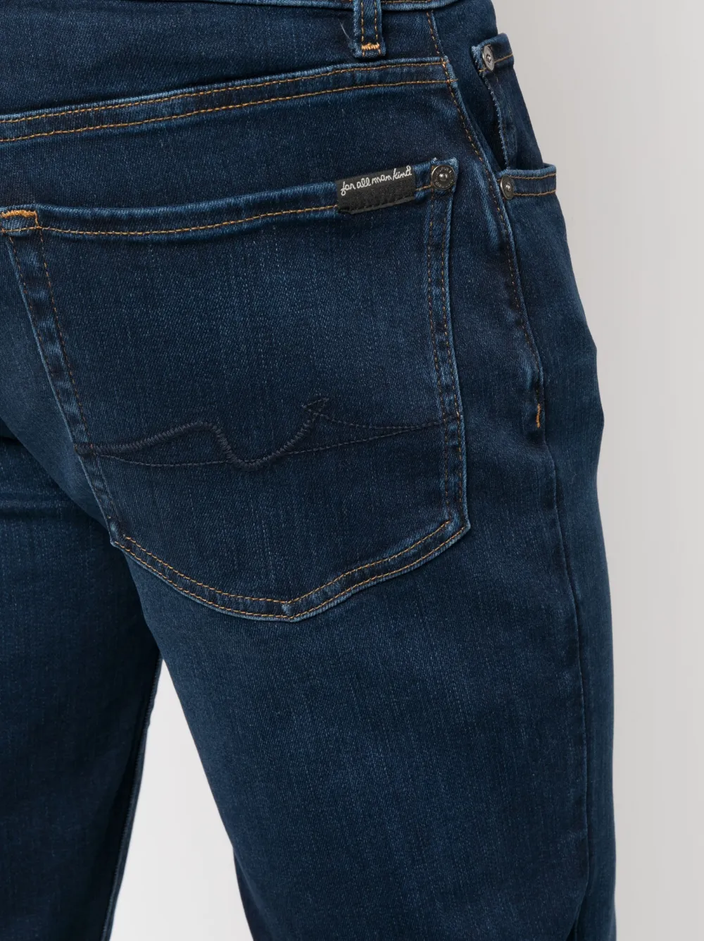 7 For All Mankind Mid-rise Tapered-leg Jeans In Blue