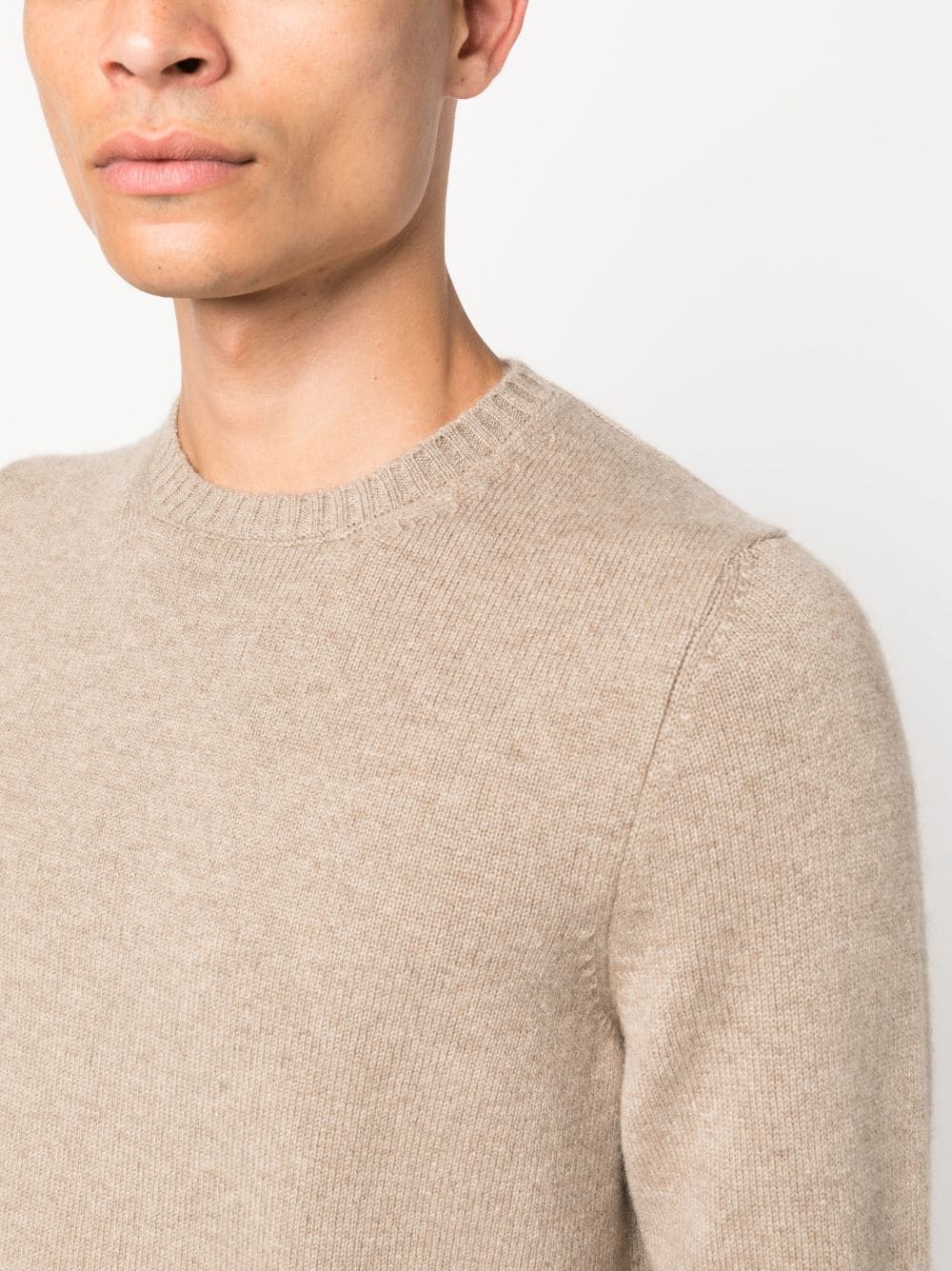 Drumohr fine-knit cashmere sweatshirt - Beige