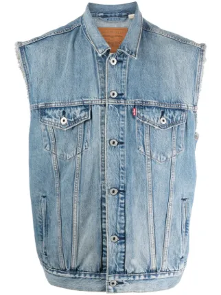 Levi s Relaxed Trucker Denim Vest Farfetch