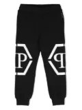 Philipp Plein Junior logo-print track pants - Black