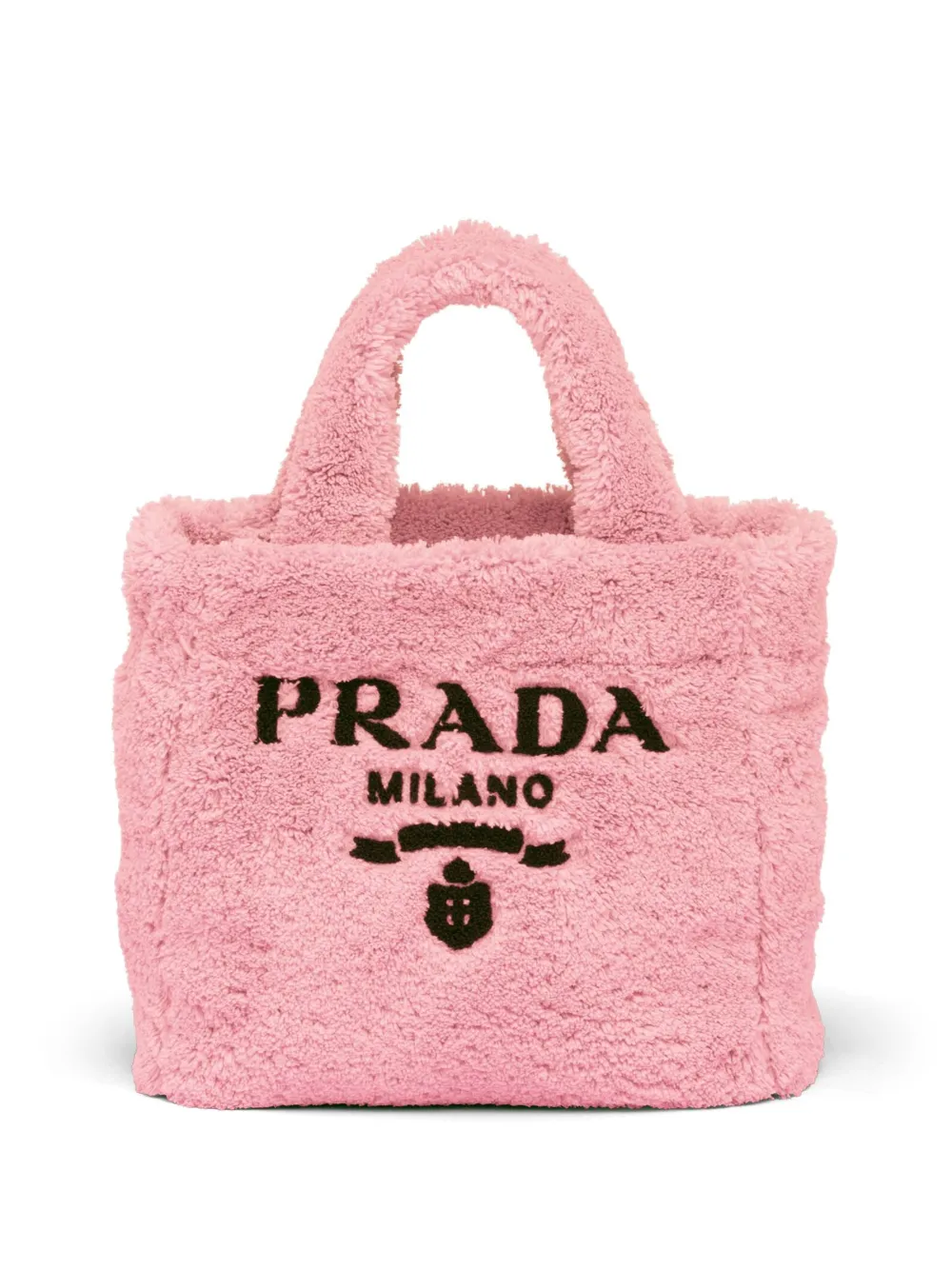 Prada faux-fur triangle-logo Tote Bag - Farfetch