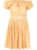 Miu Miu Pre-Owned off-shoulder ruffle dress - Orange