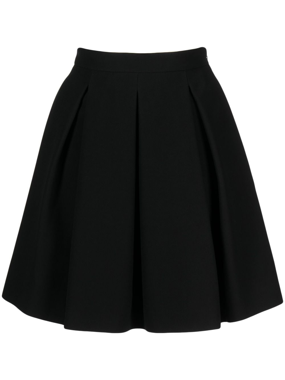 Pre-owned Miu Miu Pleated A-line Skirt In Black