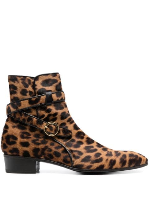 Lidfort leopard-print ankle boots