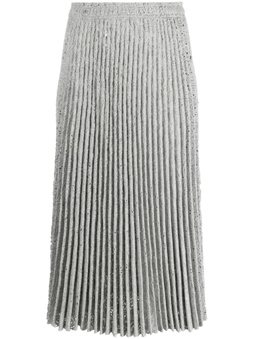 Metallic pleated knit skirt online