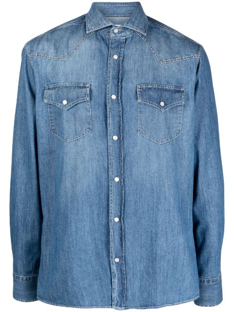 Brunello Cucinelli button-up cotton denim shirt Men