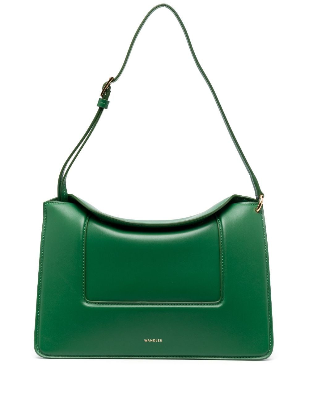 Wandler Logo-print Leather Shoulder Bag In Green