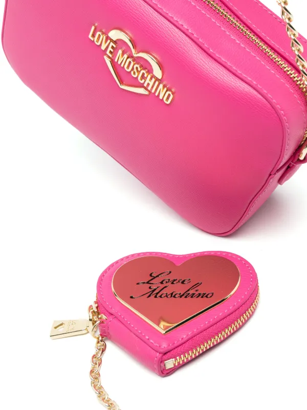 Pink love moschino purse sale