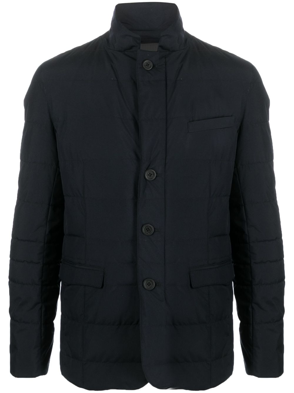 Herno button-up quilted padded jacket - Blue
