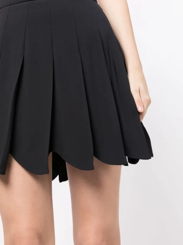 Miu Miu Pre-Owned Pleated A-line Skirt | Black | FARFETCH