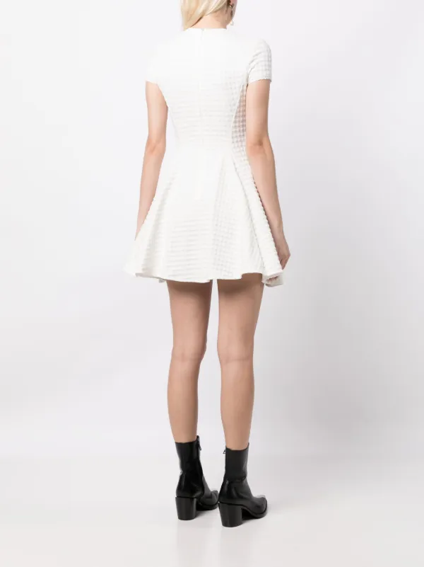 ワンピースその他 MIU MIU WHITE COTTON DRESS Miu Miu Pre-Owned Jacquard A-line Dress | White | FARFETCH