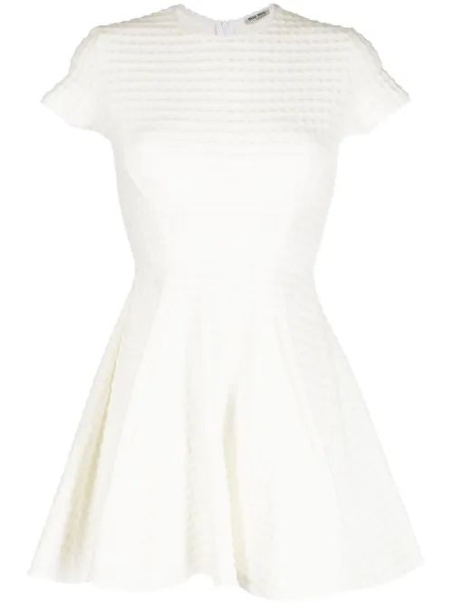 Robe en jacquard à coupe trapèze - Miu Miu Pre-Owned - Modalova