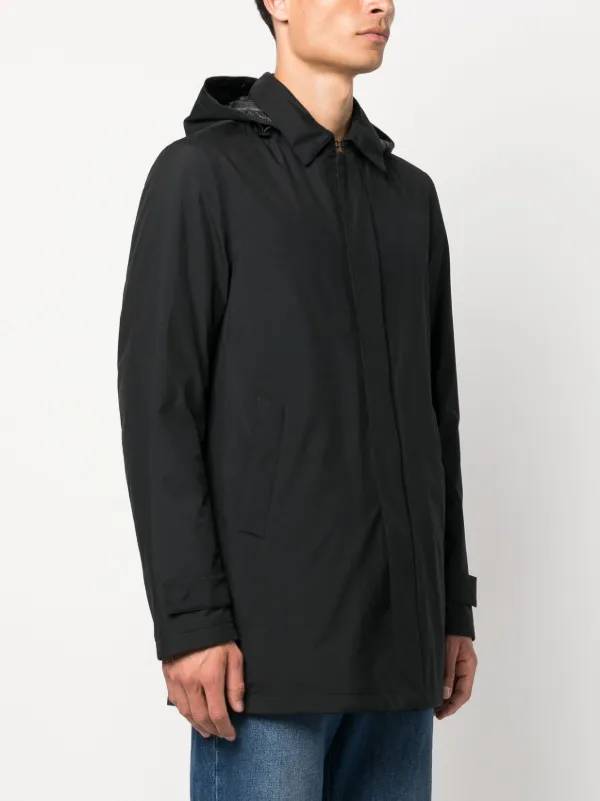 Herno detachable hood feather down Padded Jacket Black FARFETCH PH