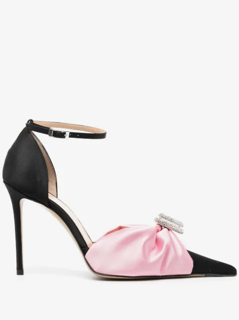 MACH & MACH Double Heart satin pumps
