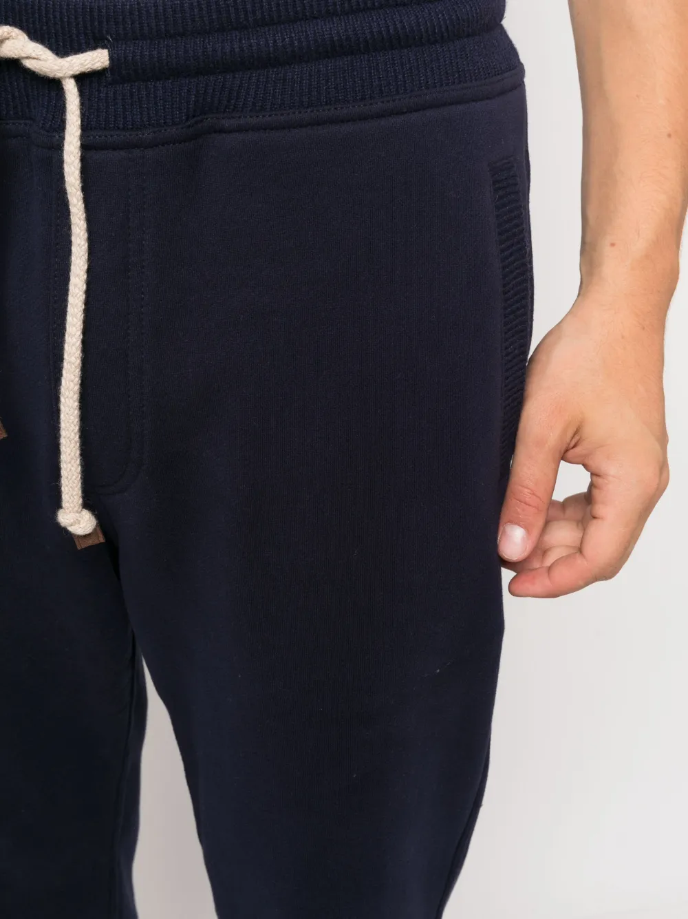 Brunello Cucinelli Drawstring-waist Track Pants In Blue