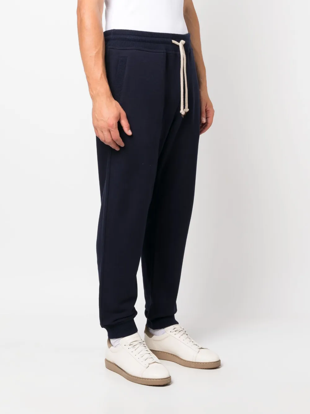 Brunello Cucinelli Drawstring-waist Track Pants In Blue