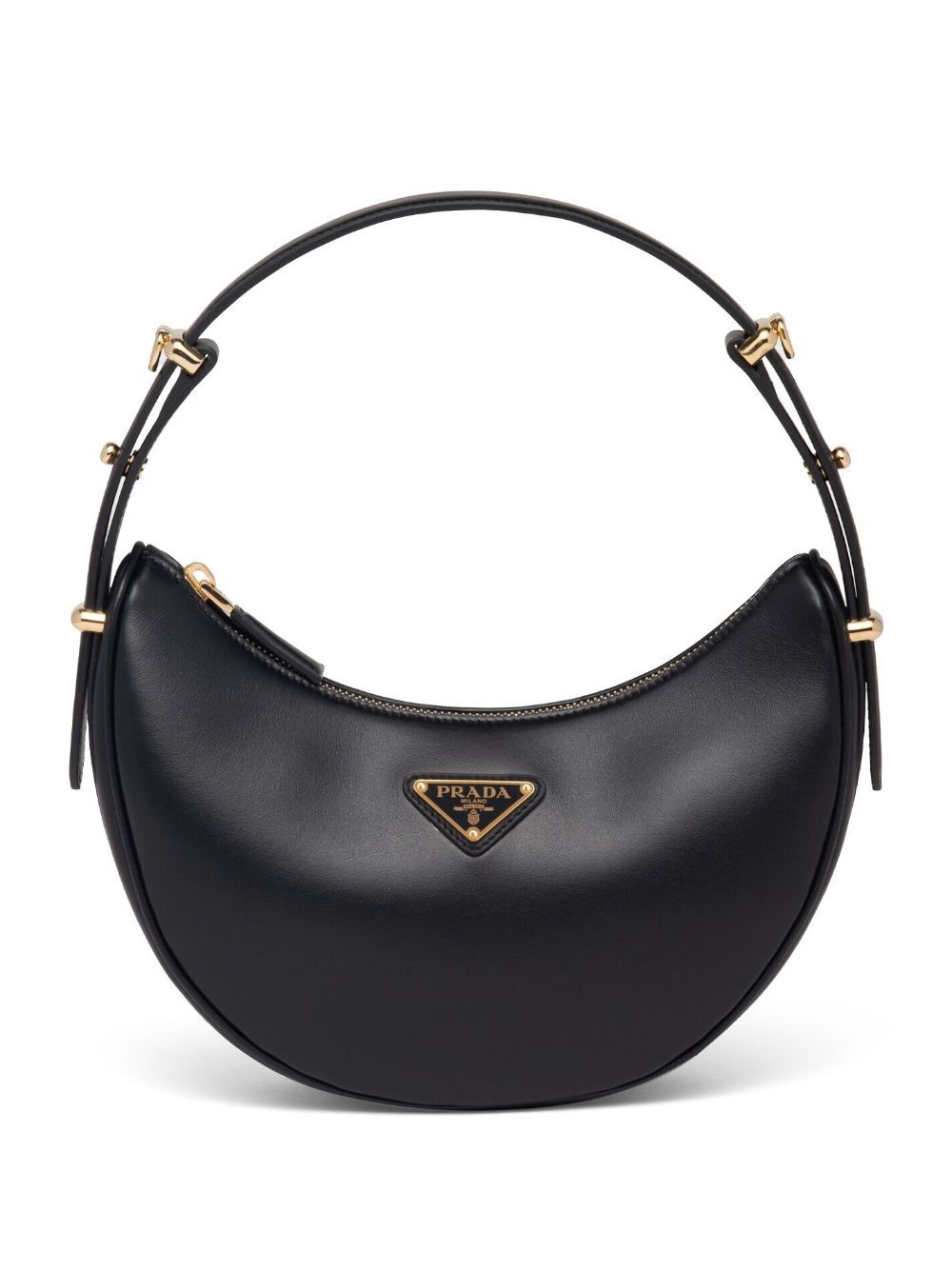 PRADA ARQUÉ LEATHER SHOULDER BAG