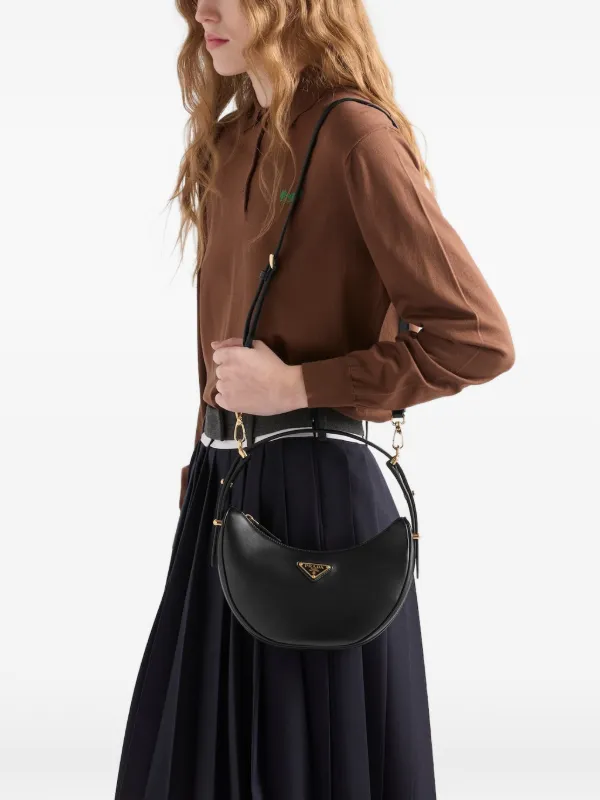 最終価格‼️PRADA 新品 アーケ レザー ショルダーバッグArque Prada Arqué レザー ショルダーバッグ | ブラック | FARFETCH JP