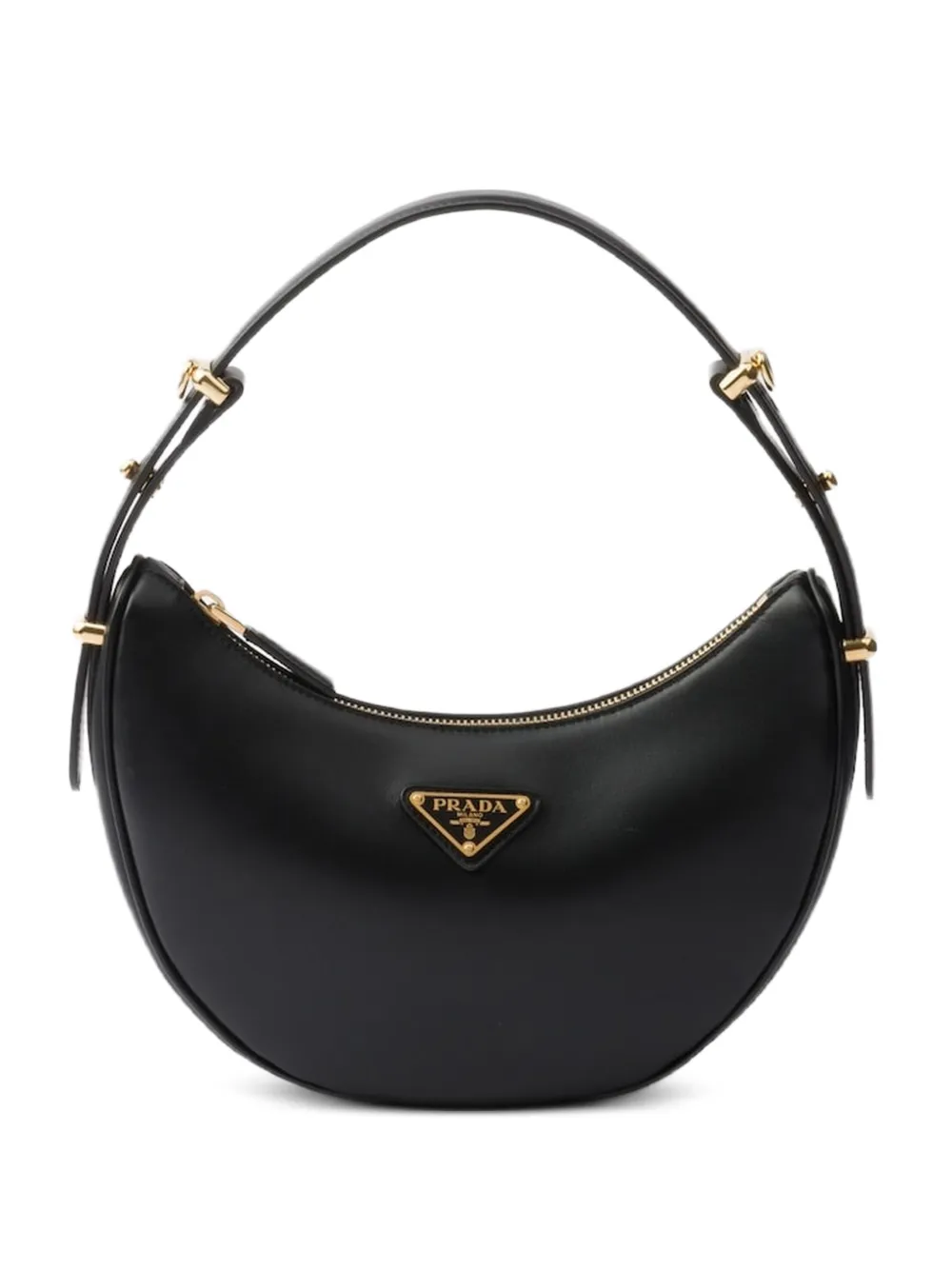 Prada Arqué レザー ショルダーバッグ | ブラック | FARFETCH JP
