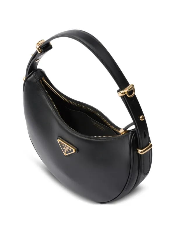 Prada Arqué レザー ショルダーバッグ | ブラック | FARFETCH JP