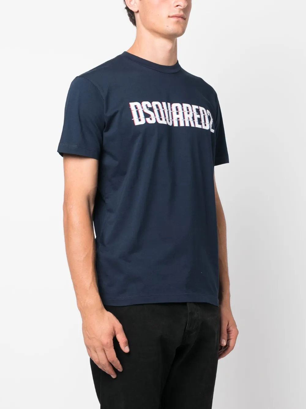 Shop Dsquared2 Logo-print Short-sleeve T-shirt In Blue