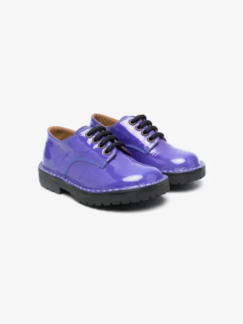 Pèpè patent-finish lace-up brogues