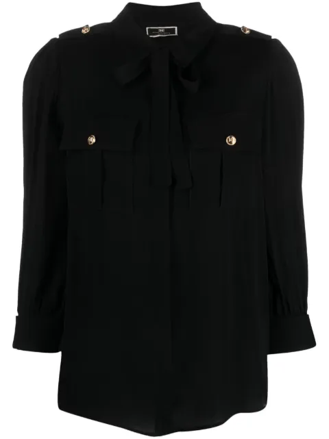 Elisabetta Franchi camisa con moño en el cuello
