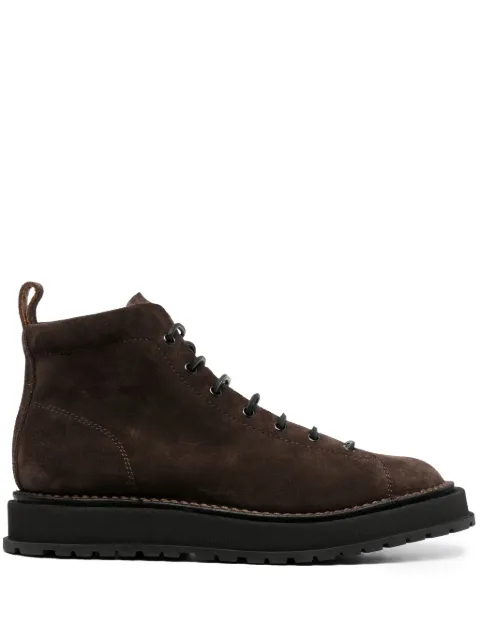 Buttero lace-up suede boots