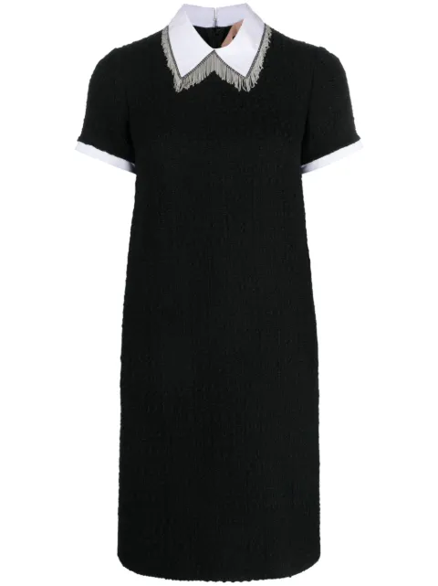 Nº21 fringe-detail short-sleeve dress