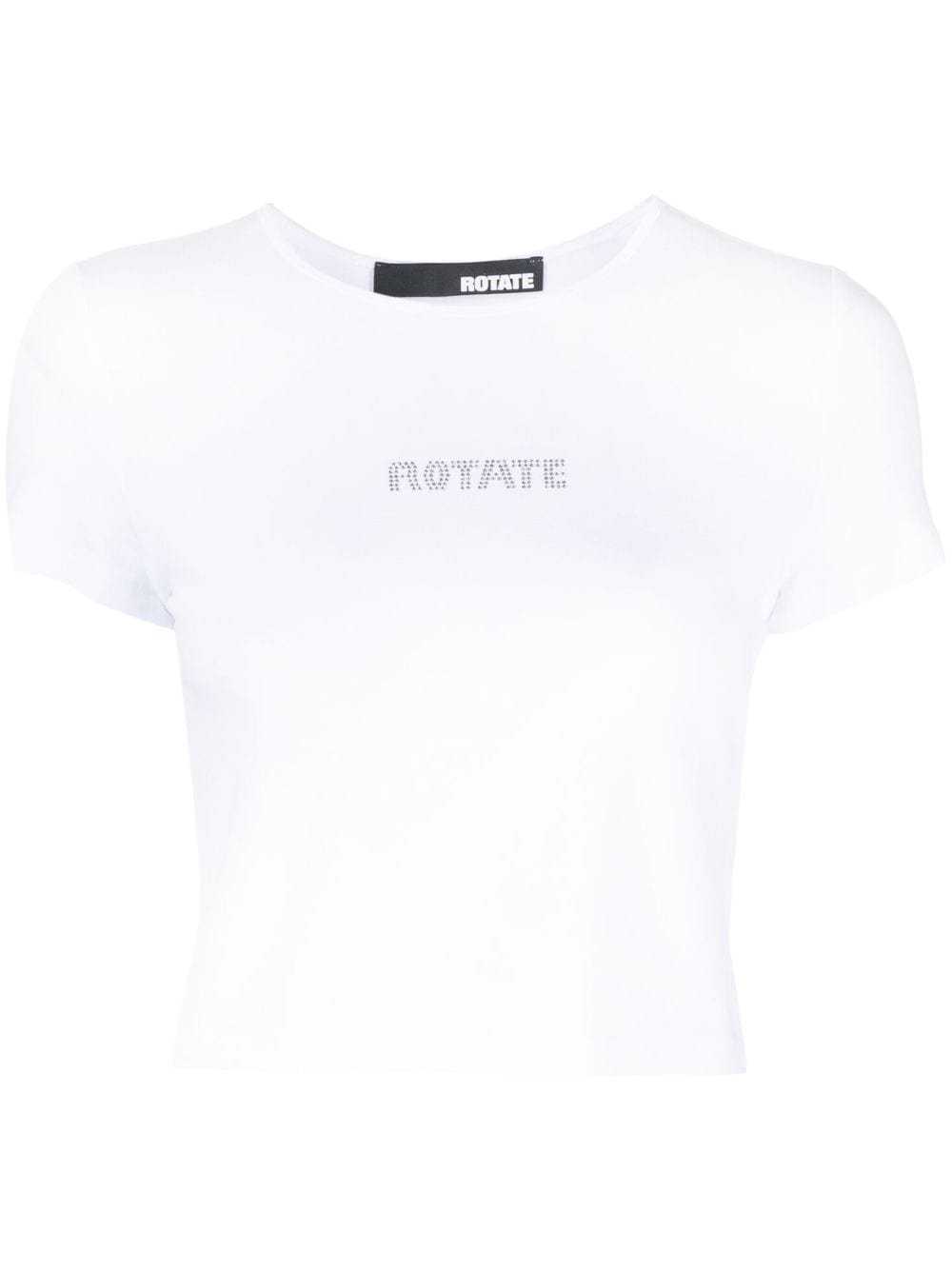 ROTATE BIRGER CHRISTENSEN CRYSTAL-EMBELLISHED LOGO T-SHIRT