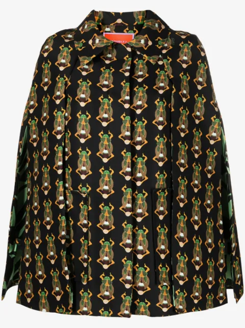 La DoubleJ Milano wool-blend cape