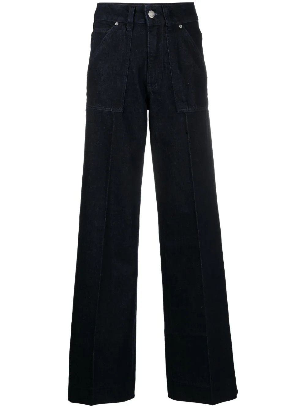 Calvin Klein High-rise Wide-leg Jeans In Blue