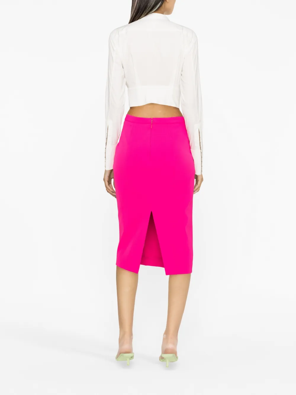 PINKO High waist midi-rok Roze