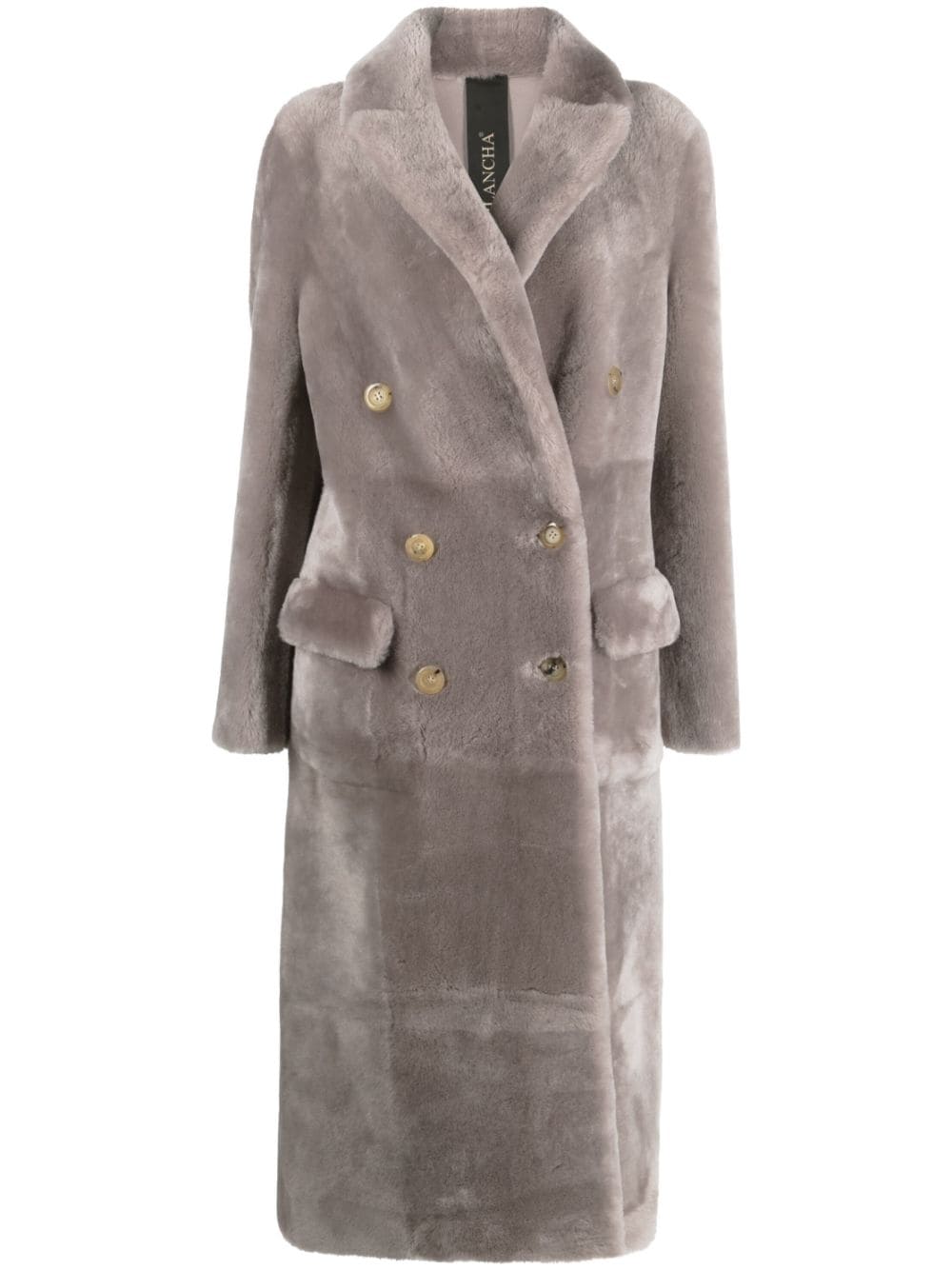 long-sleeve shearling coat