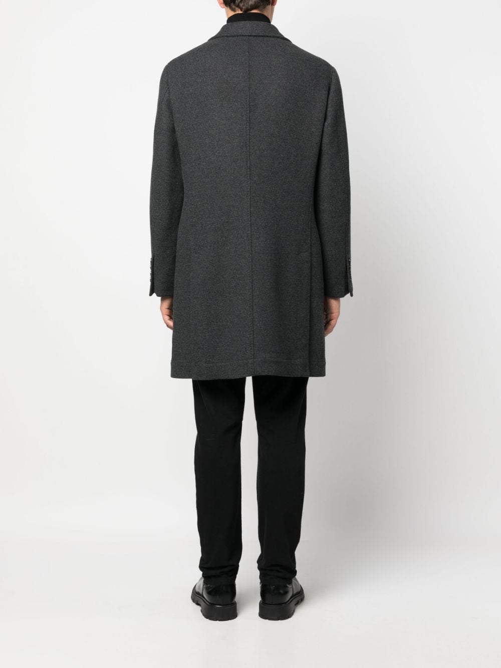 Shop Brunello Cucinelli Double-flap Pocket Wool-blend Coat In Grau