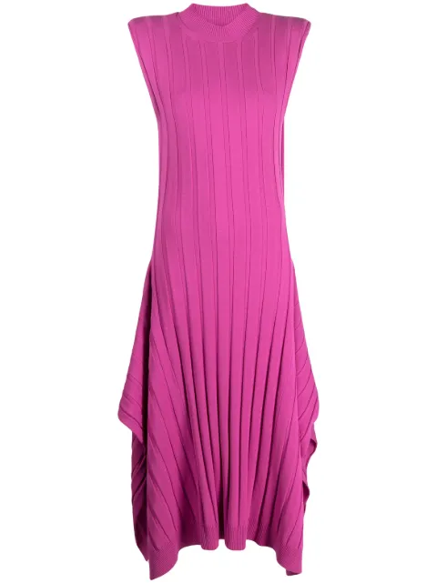 Stella McCartney asymmetric ribbed midi dress