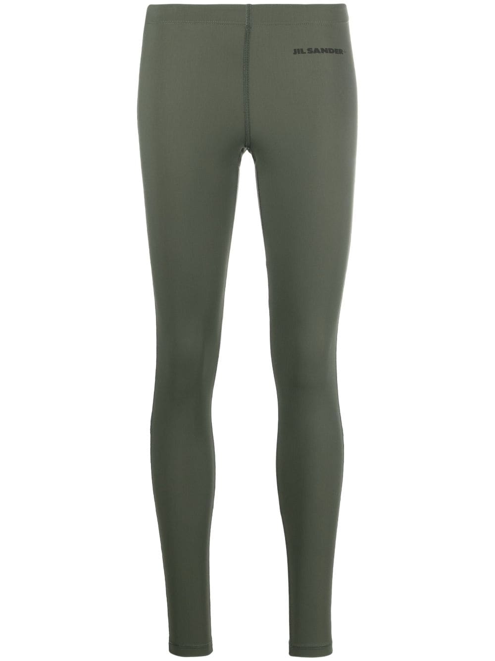 jil sander legging à logo imprimé - vert