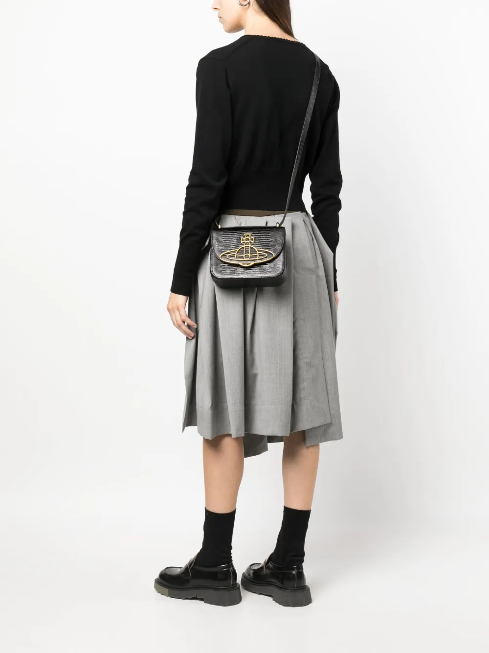 Vivienne Westwood Leren crossbodytas - Zwart